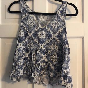 Ruffled tank top